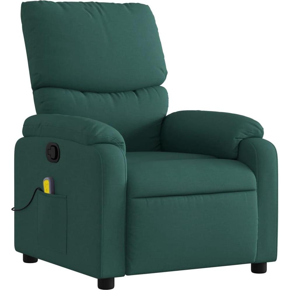 VidaXL, Massageliege + Massagesessel, Massagesessel Dunkelgrün Stoff,Farbe: Dunkelgrün,Material