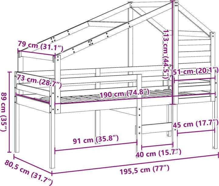 Produktbild vidaXL Tigran (75 x 190 cm)