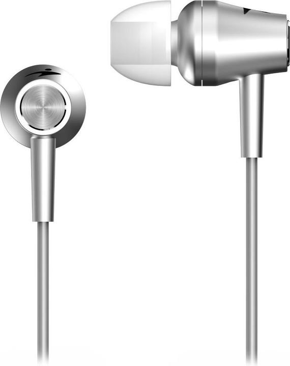 Genius HS-M360 Headset Wired In-ear Metallic, Silver (Cable)