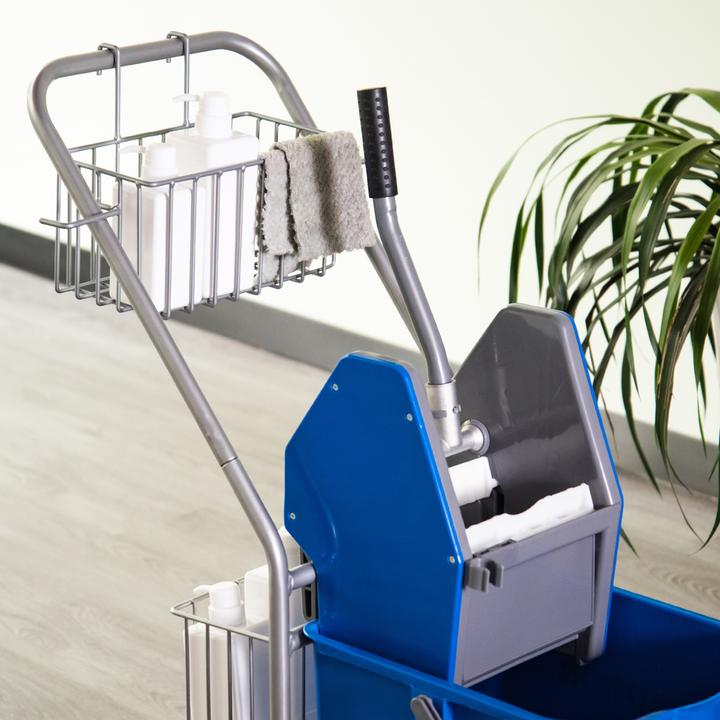 Produktbild Homcom Putzwagen Kunststoff, Metall Blau