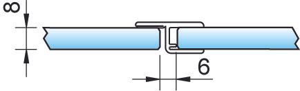 Pauli+Sohn Joints de porte de douche 180° avec butée