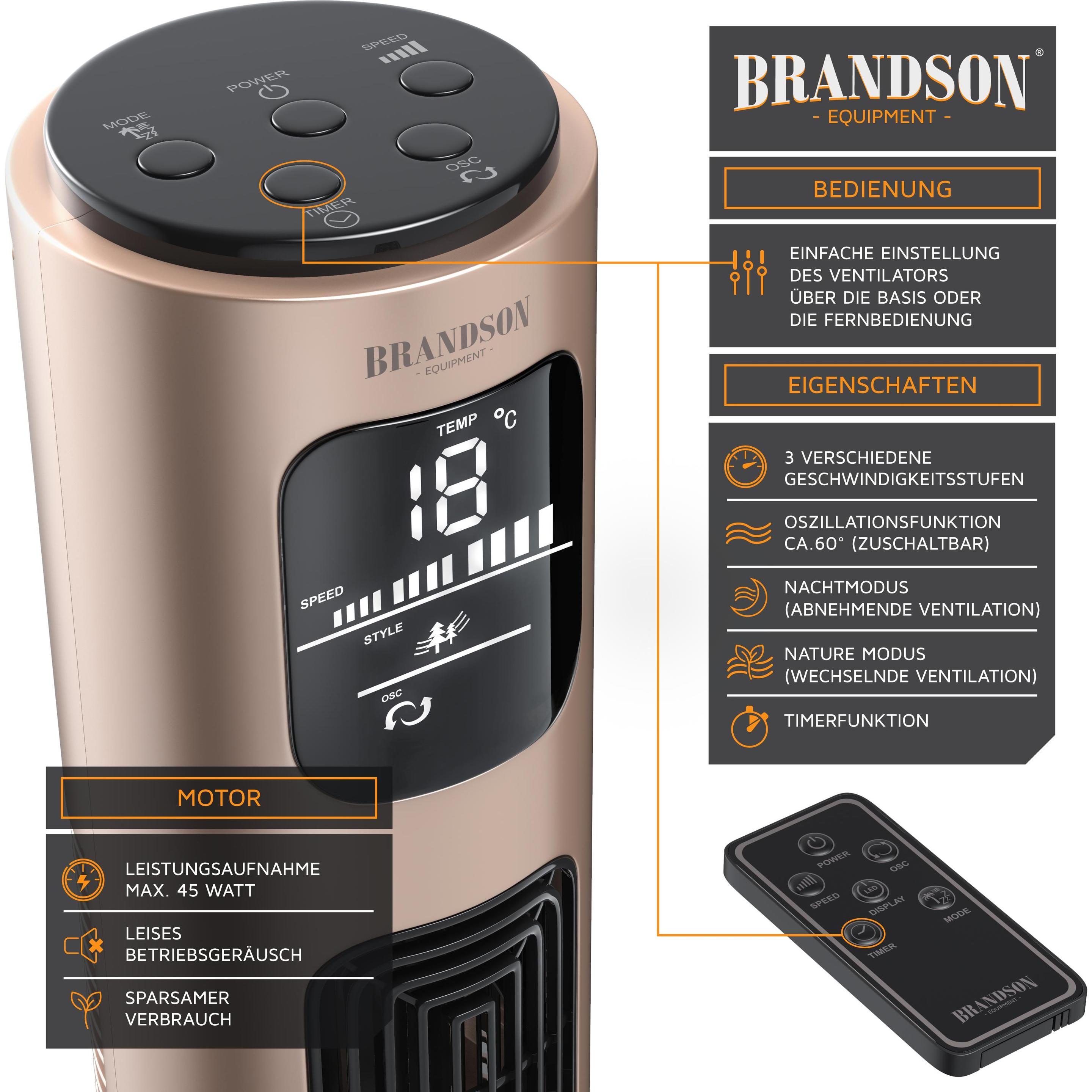 Thumbnail - Brandson Oszillation, Ventilator, Rot