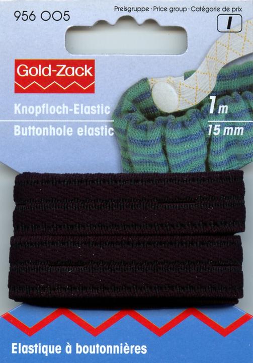 Actual product image Prym Buttonhole Elastic Velour Ribbon, black 15 mm, card 1 m