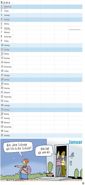 Produktbild Heye Familienplaner (21 x 45 cm)
