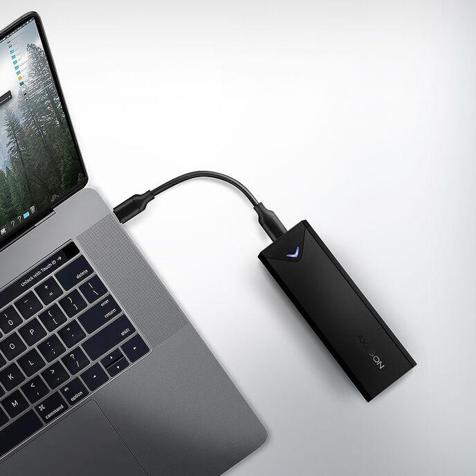 Actual product image Axagon Boitier external USB 3.2 EEM2-UB2 - NVMe M.2 Type 2280 (Noir) (M.2 2280)