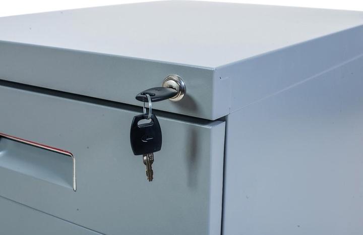 Immagine prodotto Jet-Line Piedistallo mobile grigio PAUL Armadio mobile Piedistallo per ufficio a scomparsa