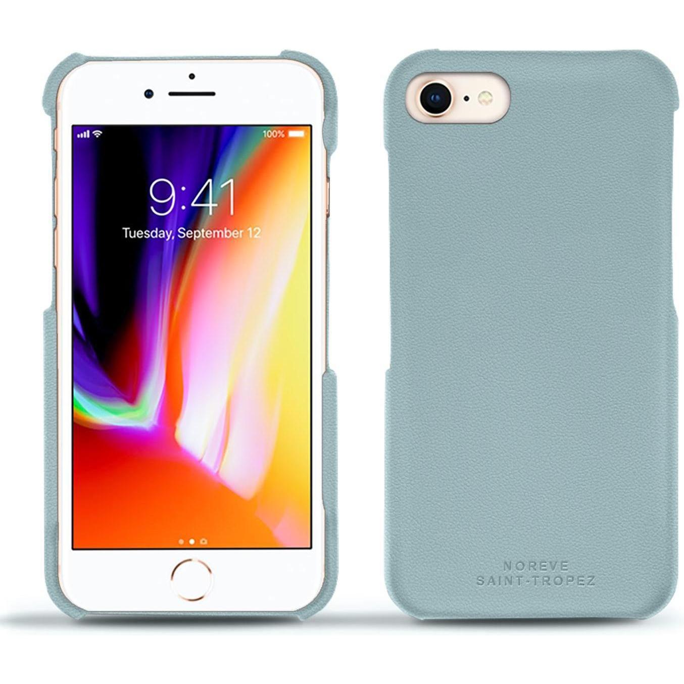 Noreve Lederschutzhülle (Apple iPhone 8), Smartphone Hülle, Blau