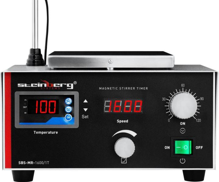 Produktbild Steinberg Magnetrührer Heizplatte Kochplattenmischer Wärmeplatte Liquid Mixer Labor 1 Fach