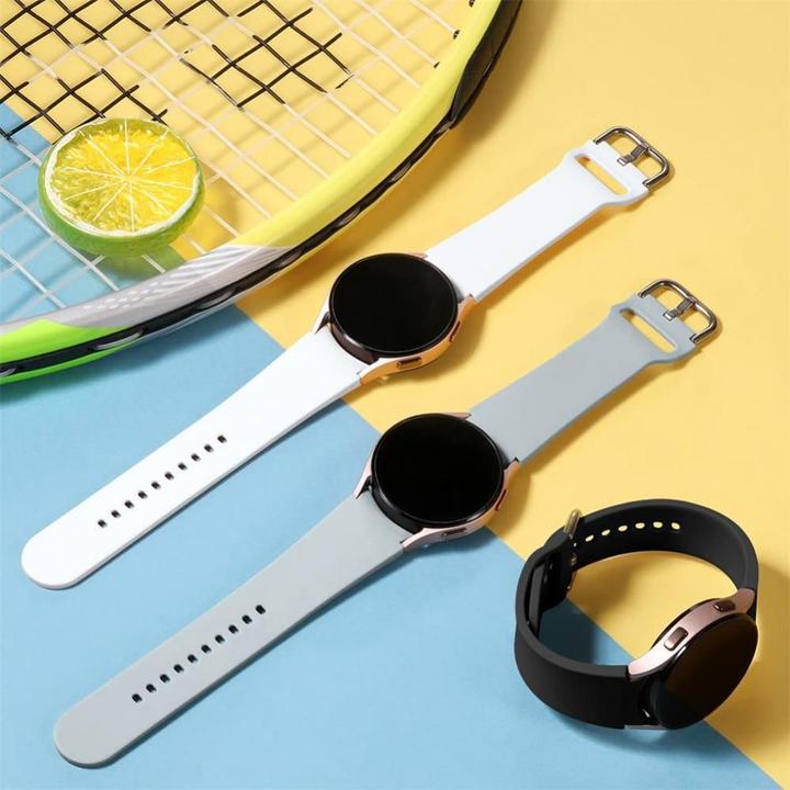 Actual product image Tech-Protect Smartwatch Samsung Galaxy Watch 4 Strap, White Colour (TPU, 5 Pro, Galaxy Watch 4)