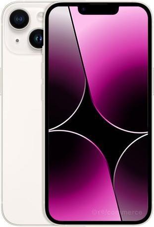 Re!commerce iPhone 14 (128 GB, White, 6.10", 12 Mpx, SIM + eSIM, B / Very good)