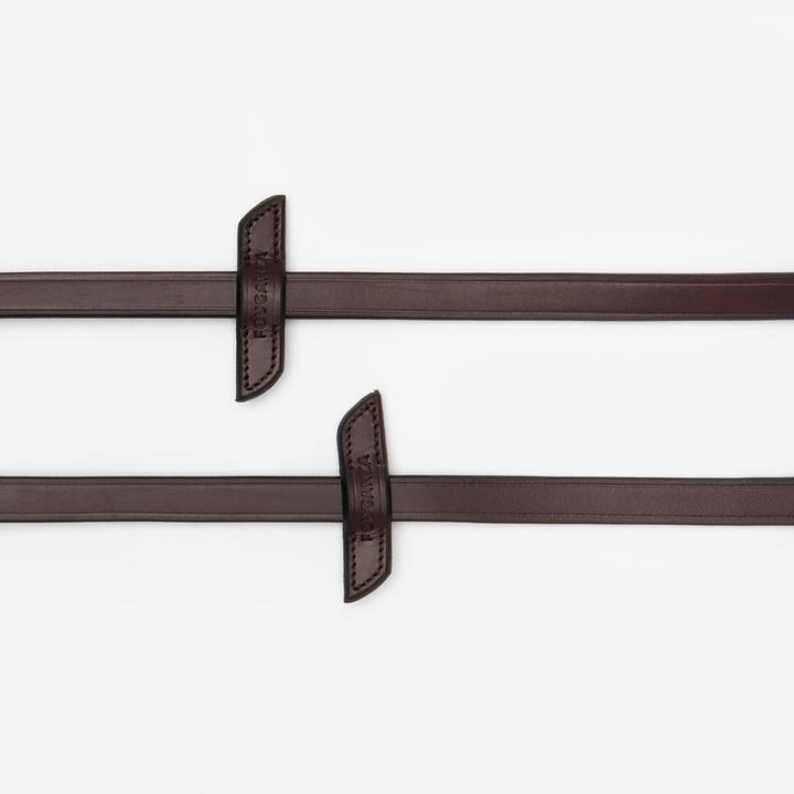 Actual product image Fouganza Reins leather horse/pony with stoppers