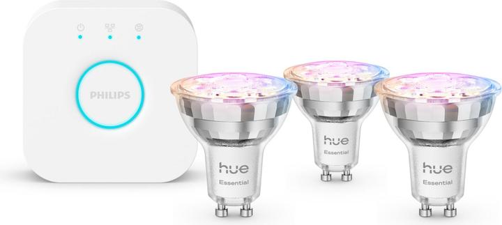 Produktbild Philips Hue Starter Kit Essential White & Color Ambiance + Bridge (GU10, 345 lm, 4 x)