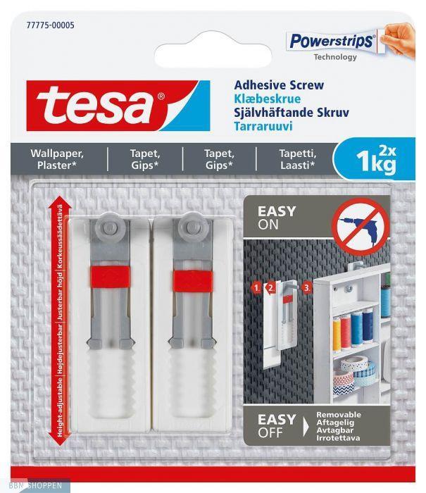 tesa Klebeschraube für Tapeten und Putz verstellbar 1kg 2Stk/Pack - (2 Stk.)