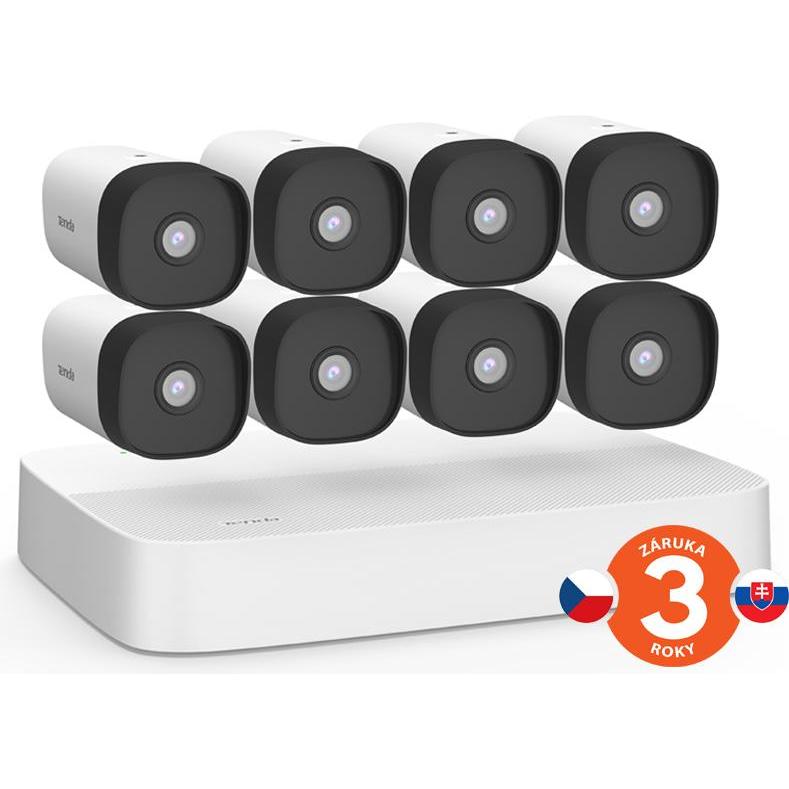 Tenda Zestawy Do Monitoringu 8-Kamer K8p-4tr (2560 x 1440 Pixels), Telecamera di rete, Bianco