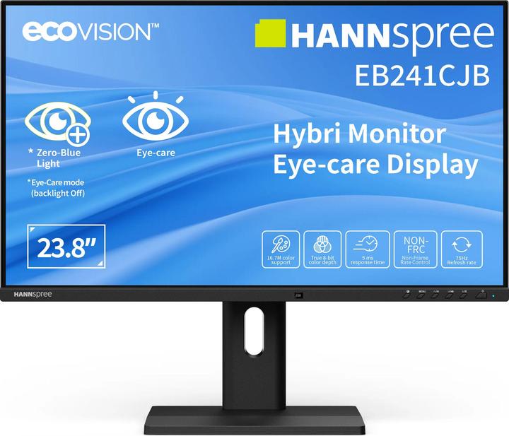 Hannspree 60.4cm (23,8") EB241CJB 16:9 Hybri HDMI+DP+USB (1920 x 1080 Pixel, 23.80")