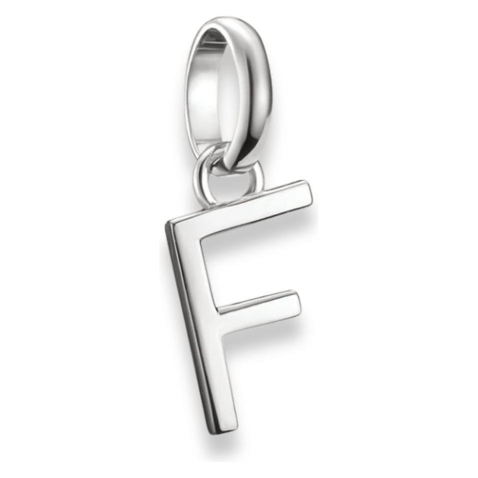 Thomas Sabo, Kettenanhänger, Charm-Anhänger Buchstabe F Connect Silber, (Silber 925)