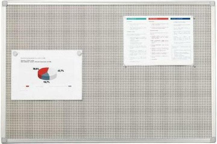 Produktbild Bi-Office Comboboard Combonet 60 x 45 cm, Grau (Magnettafel, Pinnwand, 60 x 45 cm)