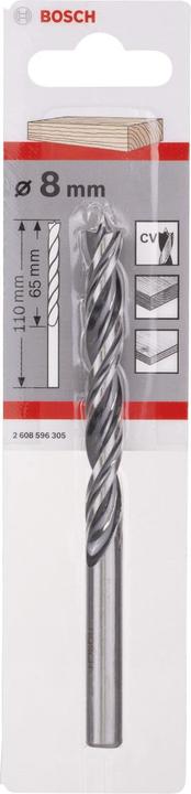 Produktbild Bosch Professional Zubehör Holzspiralbohrer Standard, 8 x 75 x 117 mm, d 8 mm (8 mm)