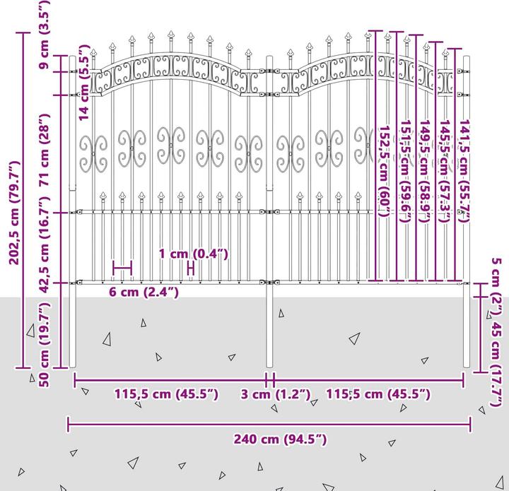 Produktbild vidaXL Gartenzaun