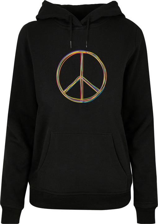Produktbild Merchcode Peace Multicolor with Ladies Basic Hoody - 161267 (XL)