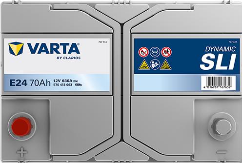 Actual product image Varta Blue Dynamic E24 (12 V, 70 Ah, 630 A)
