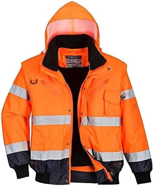 Portwest Contrast high visibility jacket orange/navy, size S (S)