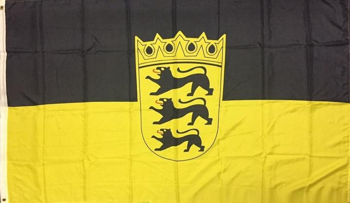Produktbild trends4cents Flagge Baden-Württemberg 90 x 150 cm Fahne mit 2 Ösen 100g/m² Stoffgewicht Hissflagge (90 x 150 cm)