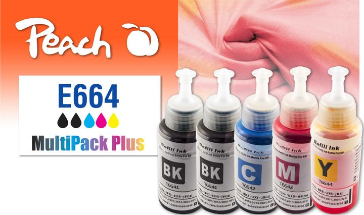 Produktbild Peach Tinte Canon CISS T664 Multi-Pack C, M, Y, BK (BK)