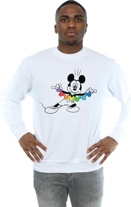 Actual product image Disney Mens Mickey Mouse Rainbow Chain Sweatshirt (S)