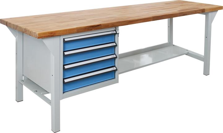 Actual product image ADB Professional workbench 4 drawers 2000mm (75 cm, 200 cm)
