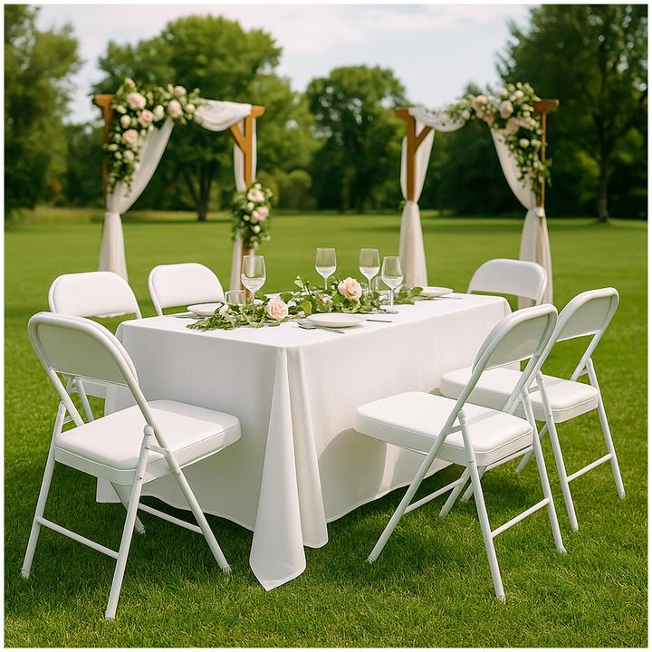 Actual product image HTI-Living 4er Set Klappstühle mit Polsterung Metallgestell und PVC-Bezug