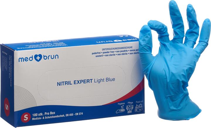 Image du produit MedBrun Nitrilhandschuhe Nitril Expert light blue (S)