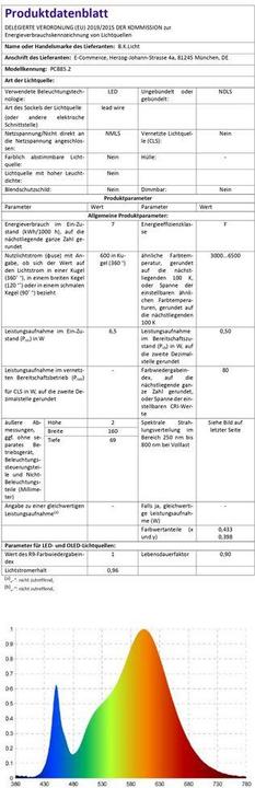 Produktbild B.K.Licht CCT LED Stehleuchte, matt-weiss, 1xLED-Platine/6,5W (600 lm)