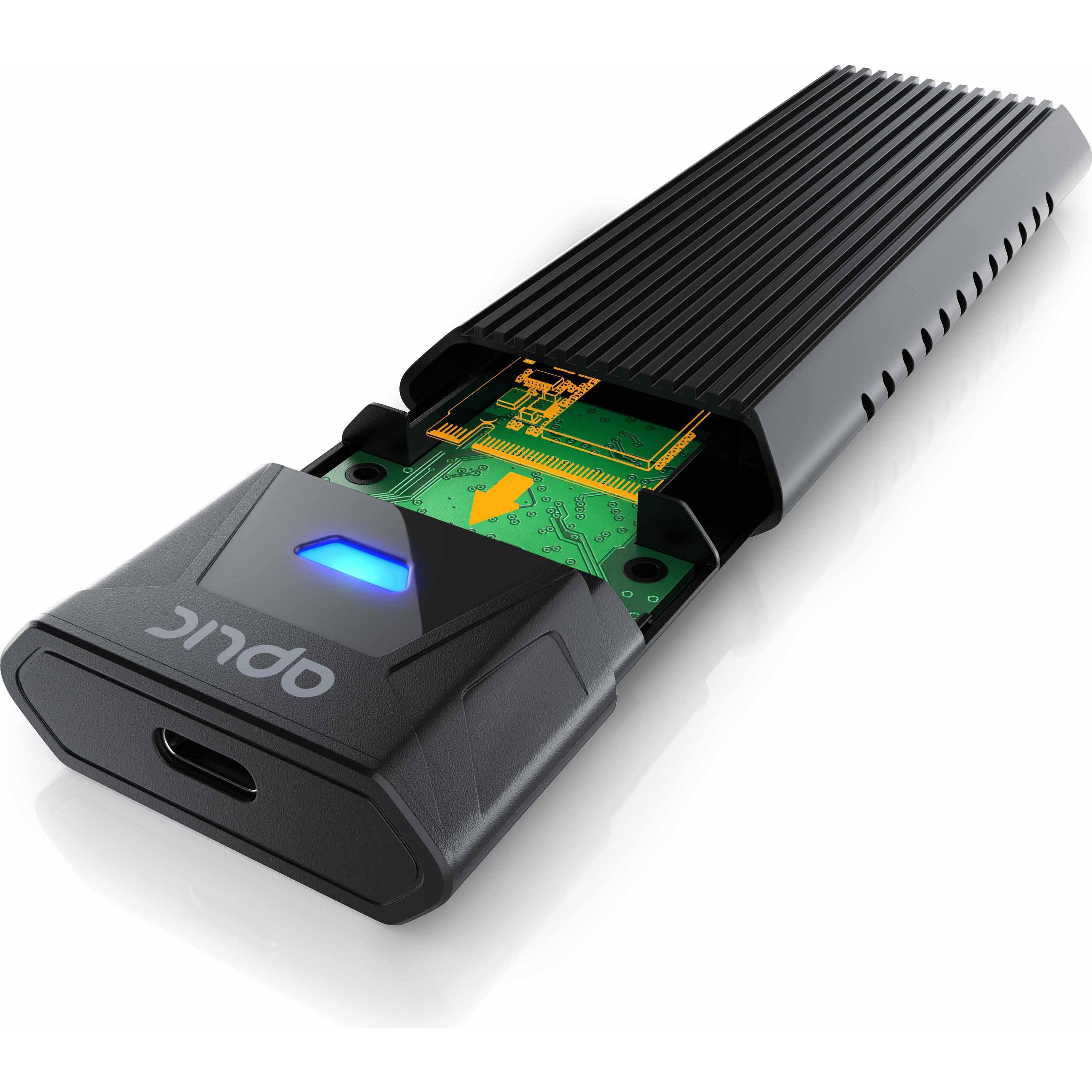 Aplic Festplatten Gehäuse, M.2 NVMe Gehäuse USB 3.2 Gen2, PCIe 3.0 & SATA, Kompatibel mit 2242, 2260, 2280 (M.2 2230, M....