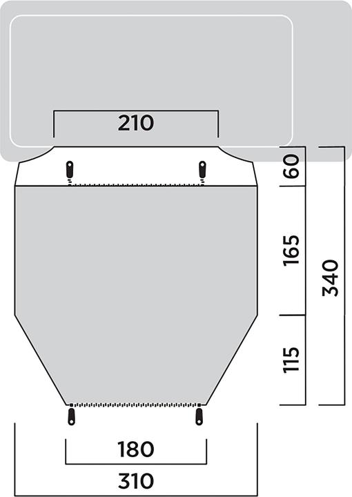 Productafbeelding Easy Camp Tunnel-Busvorzelt Eidfjord (grau, Modell 2025) (Luifel, 8.70 kg)