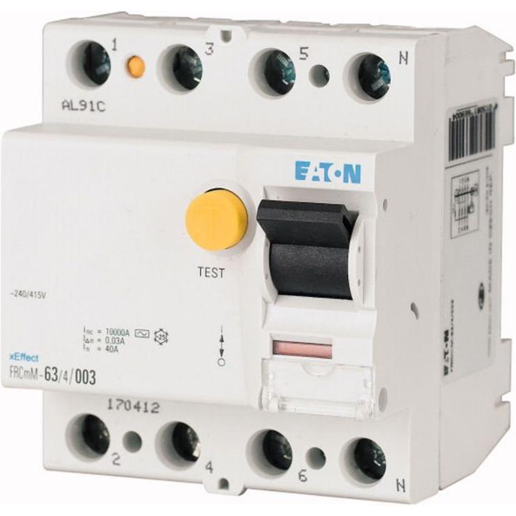 Eaton, Schutzschalter, MOE FRCMM-40/4/003-G/A-NA FI-Schalter, 40A, 4pol, 30mA, Typ G/A