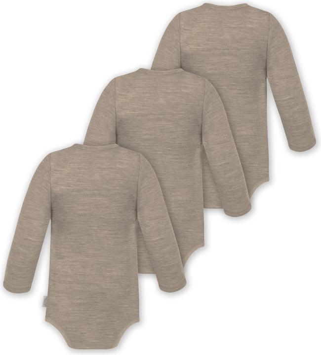 Produktbild Normani 3er Pack Baby Merino Body Langarm „Auckland" - 9371 (62)