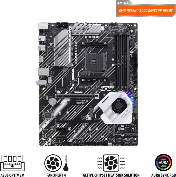 Produktbild ASUS Prime X570-P - AMD - Socket AM4 - 2nd Generation AMD Ryzen™ 3 - AMD Ryzen 3 3rd (AM4, AMD X570, ATX)