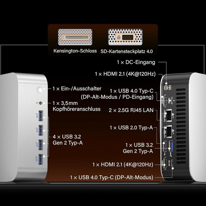 Image du produit Geekom A9 Max (1000 Go, 32 Go, AMD Ryzen AI 9 HX 370, Radeon 890M)