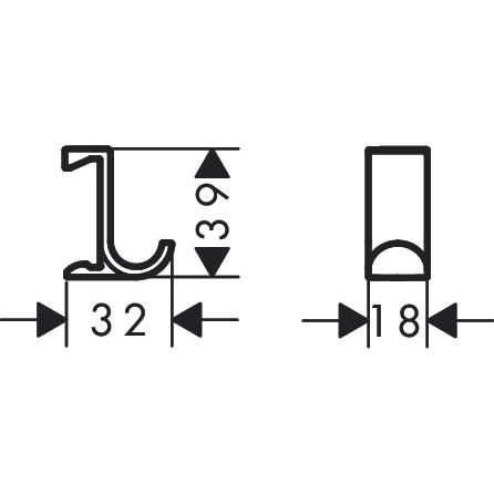 Thumbnail - hansgrohe, Handtuchhalter + Handtuchhaken, towel rack, wide, matte black