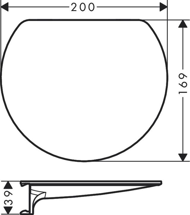 Produktbild hansgrohe WallStoris Ablage (20 x 20 x 16.90 cm)