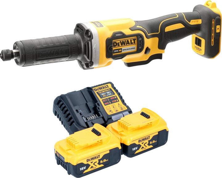 DeWalt DCG 426 P2 Akku Geradschleifer 18 V Brushless + 2x Akku 5,0 Ah + Ladegerät (Geradschleifer, 1000 W)
