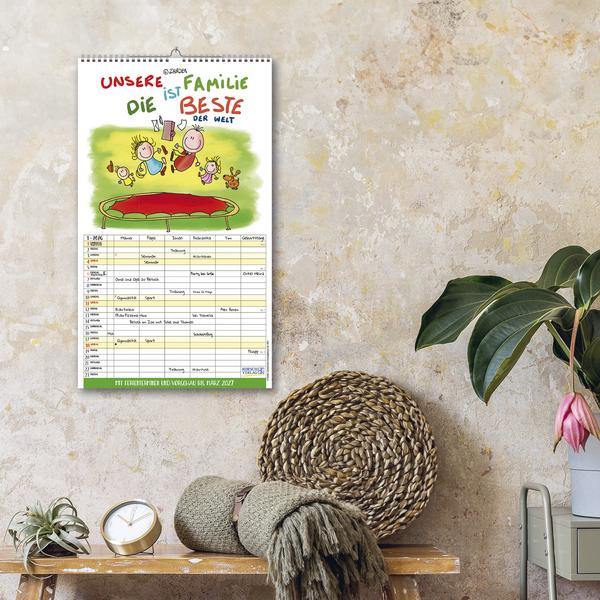 Actual product image Unsere Familie ist die beste! 2026 (27 x 46 cm)