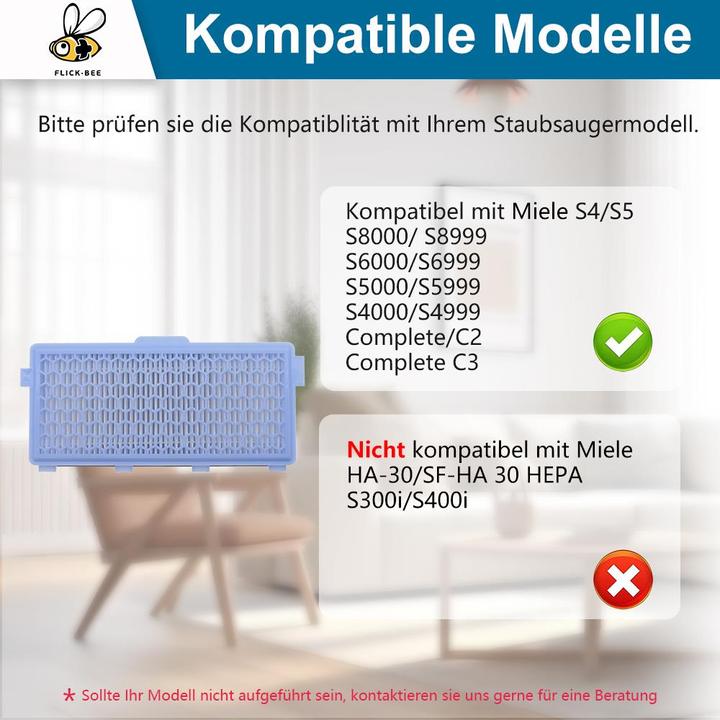 Immagine prodotto Europart Abluftfilterkassette passend für Miele SF-HA50 9616280 für Staubsauger 2Stk