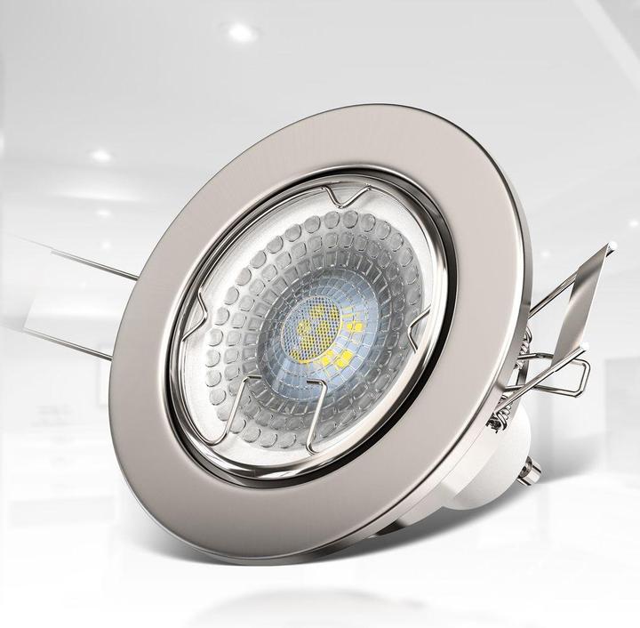 Immagine prodotto B.K.Licht Set di luci da incasso a LED, nichel opaco, 6xLED/GU10/5,5W (400 lm, GU10)