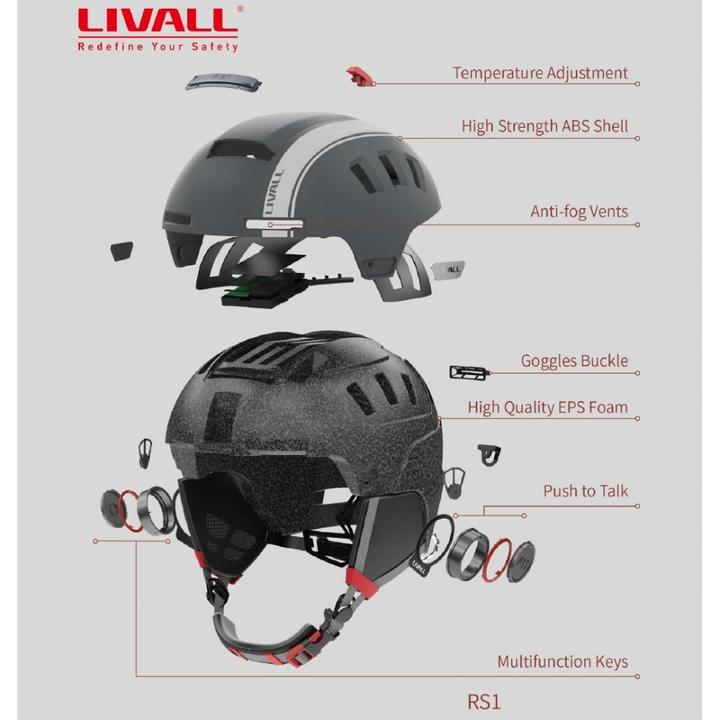 Produktbild Livall RS1 White (54 - 58 cm, M)