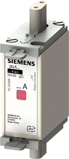 Actual product image Siemens NH fuse link 20A NH000 400VAC 3NA6807-4 (20 A)