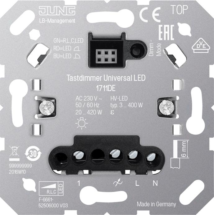 Produktbild JUNG LED Universal Tastdimmer 1711DE