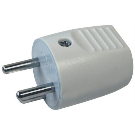 Csdk SL Forstaerket stikprop rund, med jord, 13A 250V IP20, Polycarbonat - farve grå, Elektronikkabel + Stecker
