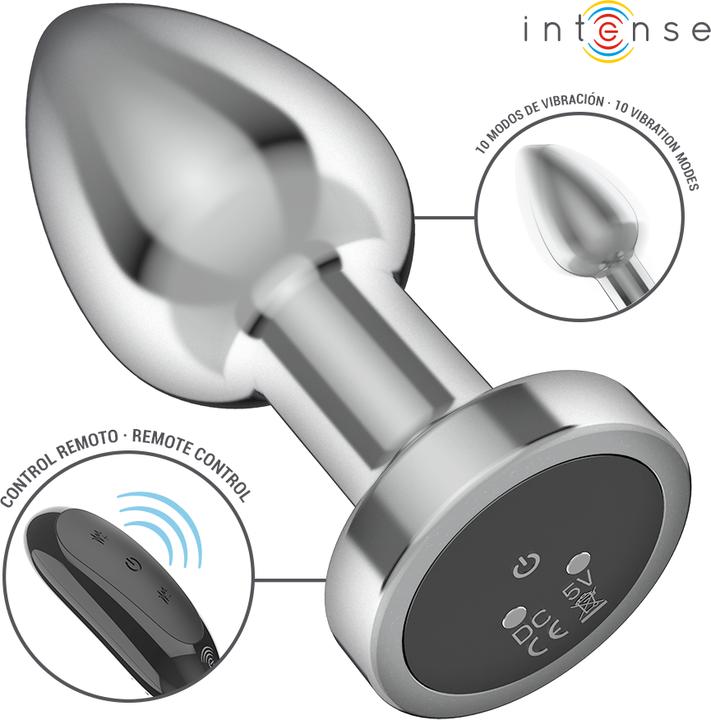Produktbild Intense - Anal Plug 10 Vibrationen Metall Mit Fernbedienung M